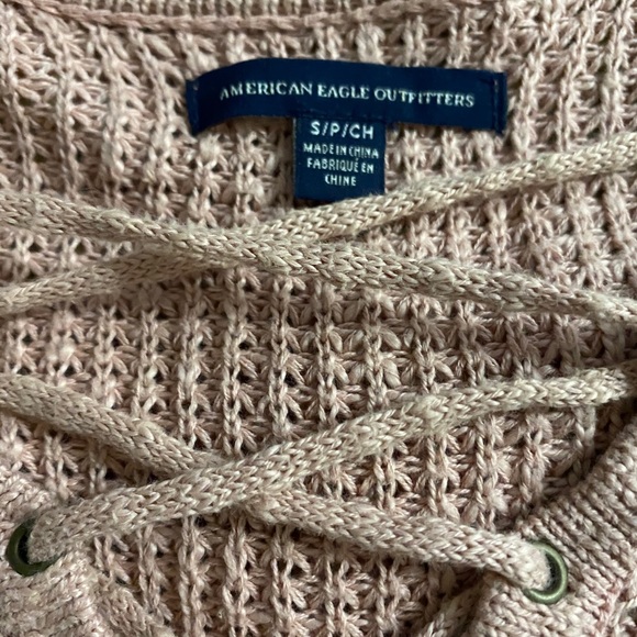Pink Knit Sweater with Ties - Picture 3 of 4